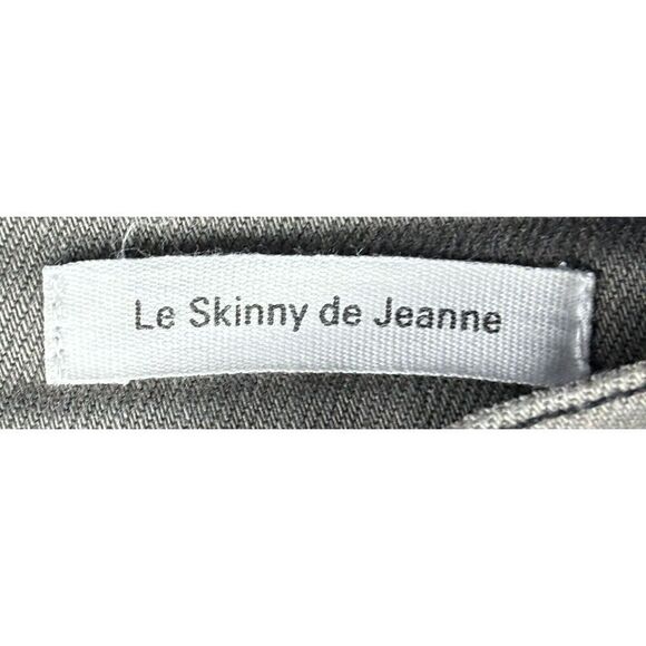 Frame Thatcher Le Skinny de Jeanne Size 27 Zipper Trimmed Gray Wash Jeans Ankle - Picture 7 of 12